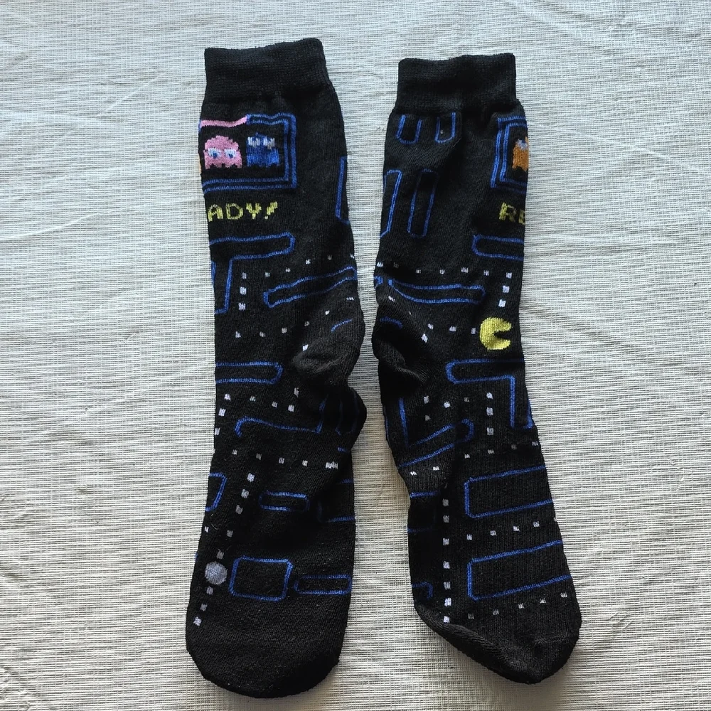 Black and Blue Patterned Socks